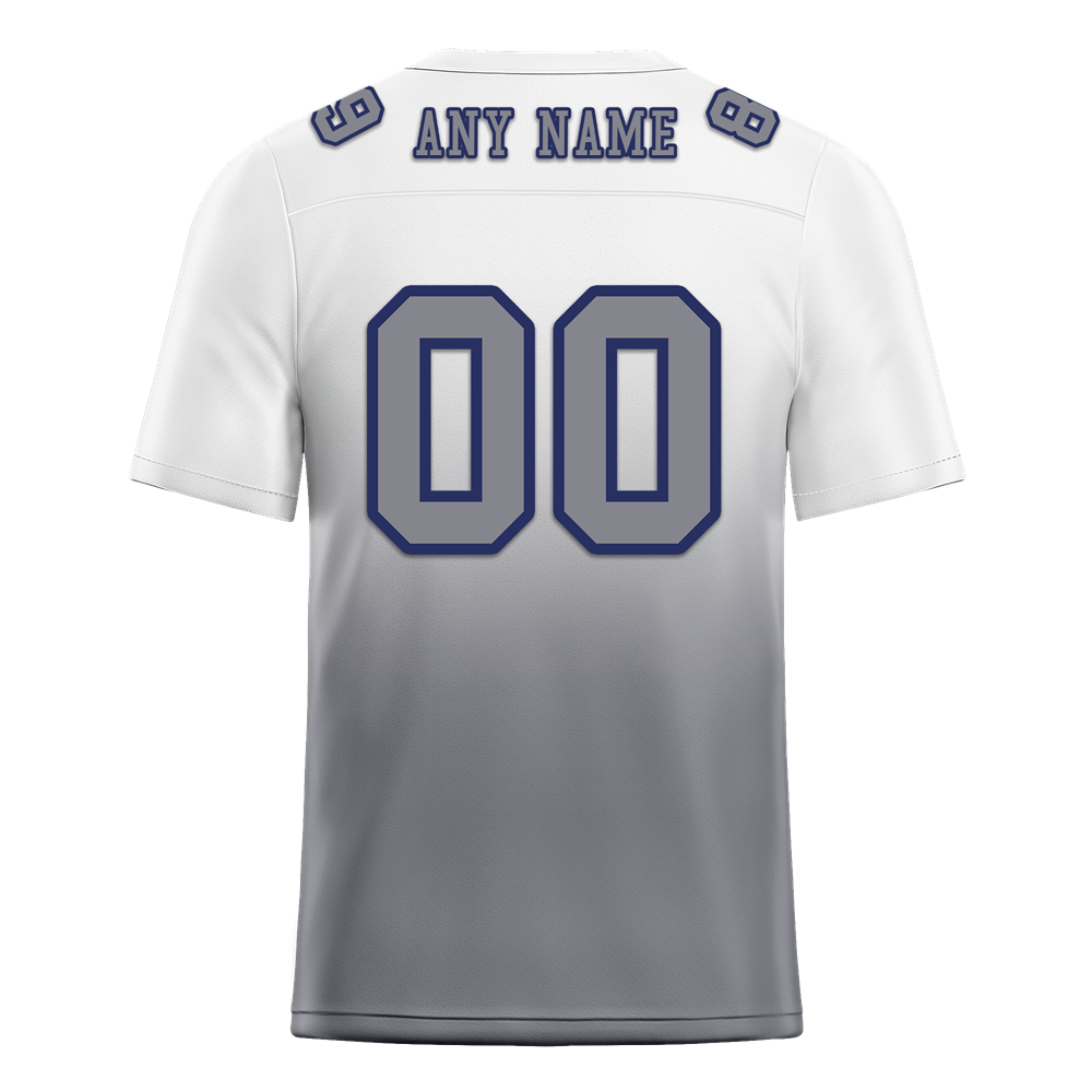 Custom White Grey Fade Fashion Grey Personalized Authentic Football Jersey FBJ02-bc0f0c9