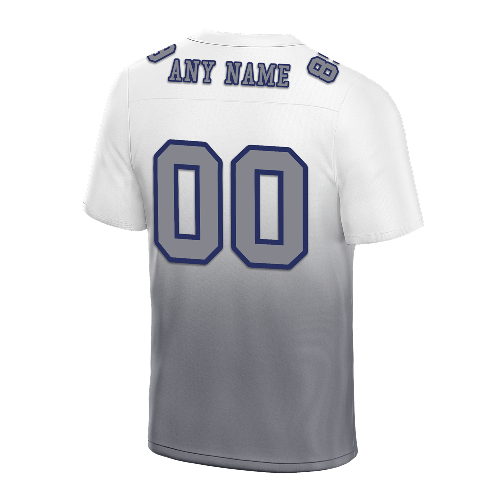 Custom White Grey Fade Fashion Grey Personalized Authentic Football Jersey FBJ02-bc0f0c9
