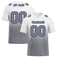 Custom White Grey Fade Fashion Grey Personalized Authentic Football Jersey FBJ02-bc0f0c9