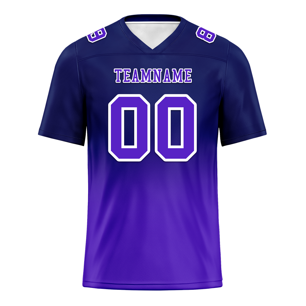 Custom Black Purple Fade Fashion Purple Personalized Authentic Football Jersey FBJ02-bc0f0d0