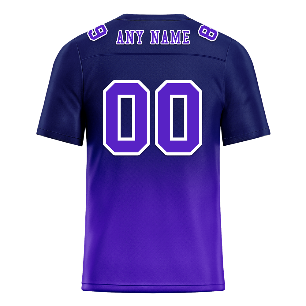 Custom Black Purple Fade Fashion Purple Personalized Authentic Football Jersey FBJ02-bc0f0d0