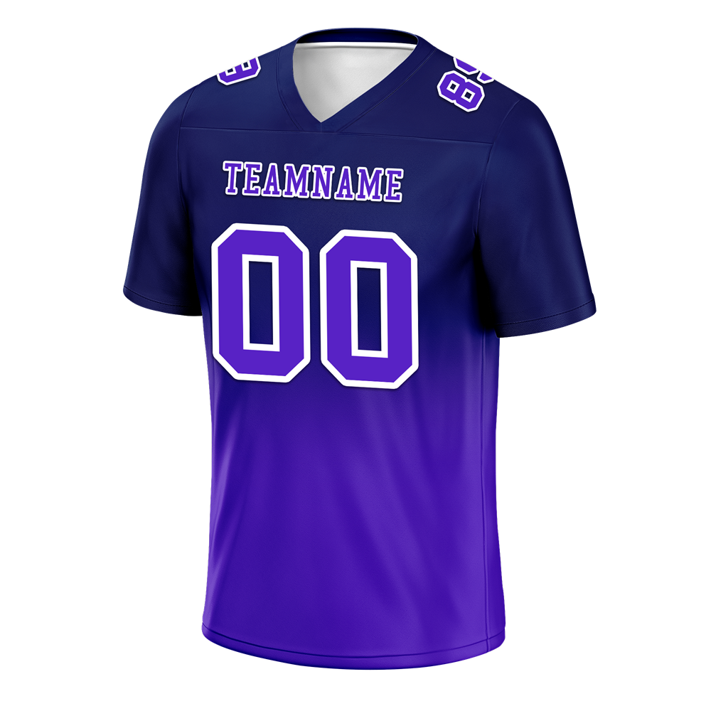 Custom Black Purple Fade Fashion Purple Personalized Authentic Football Jersey FBJ02-bc0f0d0