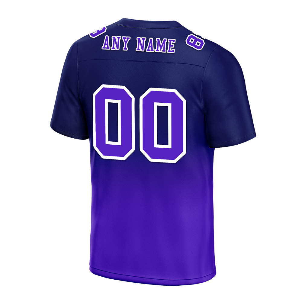 Custom Black Purple Fade Fashion Purple Personalized Authentic Football Jersey FBJ02-bc0f0d0