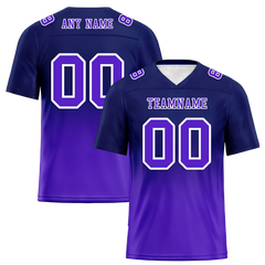 Custom Black Purple Fade Fashion Purple Personalized Authentic Football Jersey FBJ02-bc0f0d0