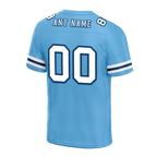 Custom Blue Sleeve Stripes White Personalized Authentic Football Jersey FBJ02-bc0f0db