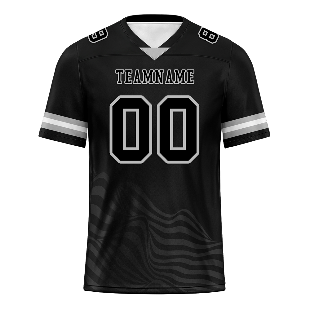 Custom Black Sleeve Stripes Black Personalized Authentic Football Jersey FBJ02-bc0f0dc