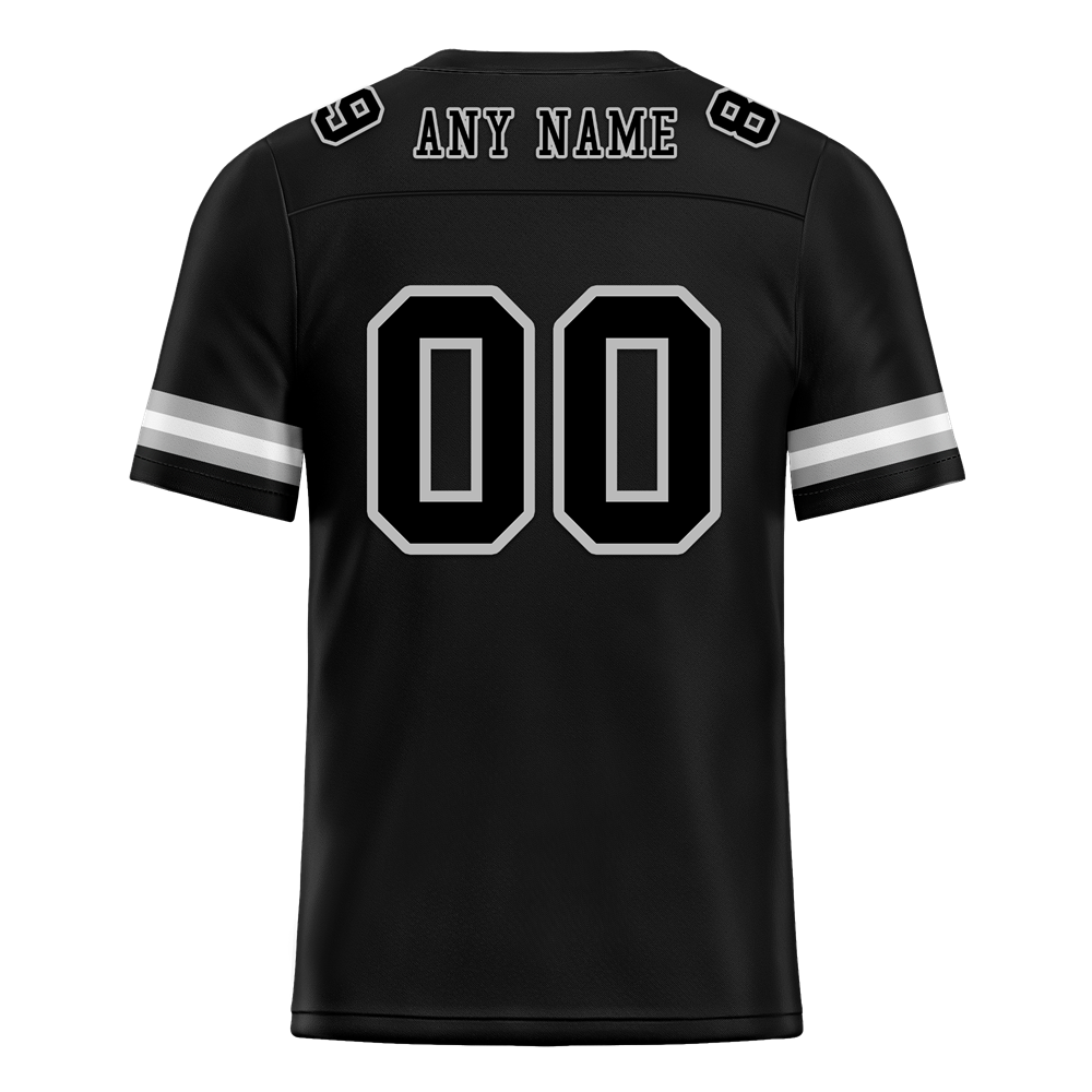 Custom Black Sleeve Stripes Black Personalized Authentic Football Jersey FBJ02-bc0f0dc