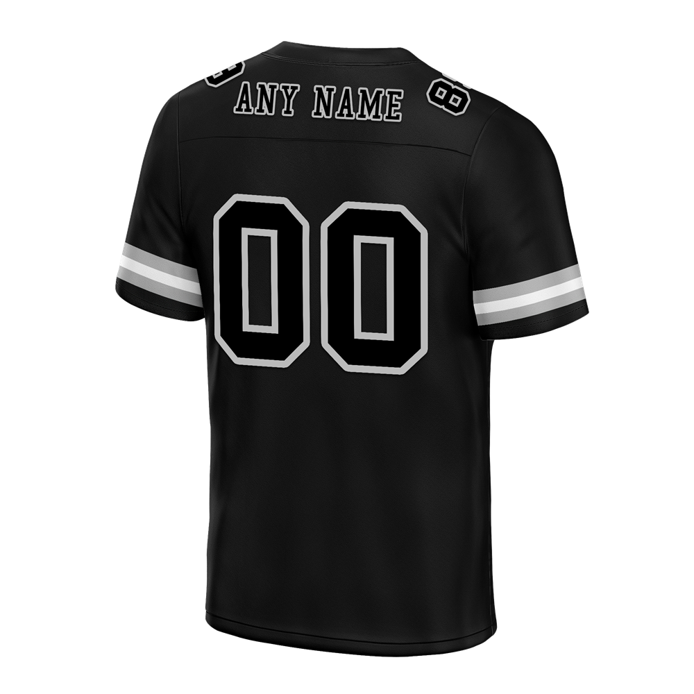 Custom Black Sleeve Stripes Black Personalized Authentic Football Jersey FBJ02-bc0f0dc