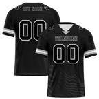 Custom Black Sleeve Stripes Black Personalized Authentic Football Jersey FBJ02-bc0f0dc