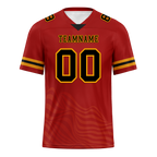 Custom Red Sleeve Stripes Black Personalized Authentic Football Jersey FBJ02-bc0f0dd