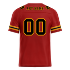 Custom Red Sleeve Stripes Black Personalized Authentic Football Jersey FBJ02-bc0f0dd