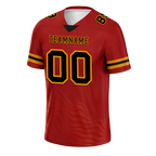 Custom Red Sleeve Stripes Black Personalized Authentic Football Jersey FBJ02-bc0f0dd