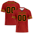 Custom Red Sleeve Stripes Black Personalized Authentic Football Jersey FBJ02-bc0f0dd