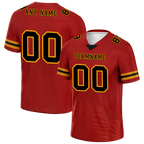 Custom Red Sleeve Stripes Black Personalized Authentic Football Jersey FBJ02-bc0f0dd