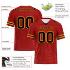 Custom Red Sleeve Stripes Black Personalized Authentic Football Jersey FBJ02-bc0f0dd