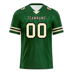 Custom Green Sleeve Stripes Yellow Personalized Authentic Football Jersey FBJ02-bc0f0de