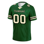 Custom Green Sleeve Stripes Yellow Personalized Authentic Football Jersey FBJ02-bc0f0de