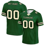 Custom Green Sleeve Stripes Yellow Personalized Authentic Football Jersey FBJ02-bc0f0de