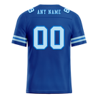 Custom Blue Sleeve Stripes Aqua Personalized Authentic Football Jersey FBJ02-bc0f0df