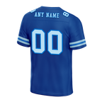 Custom Blue Sleeve Stripes Aqua Personalized Authentic Football Jersey FBJ02-bc0f0df