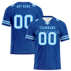 Custom Blue Sleeve Stripes Aqua Personalized Authentic Football Jersey FBJ02-bc0f0df
