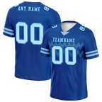 Custom Blue Sleeve Stripes Aqua Personalized Authentic Football Jersey FBJ02-bc0f0df