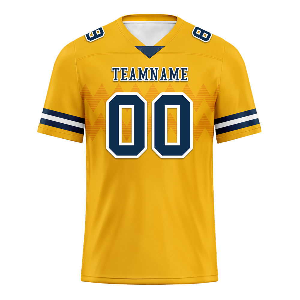 Custom Yellow Sleeve Stripes Black Personalized Authentic Football Jersey FBJ02-bc0f0d7