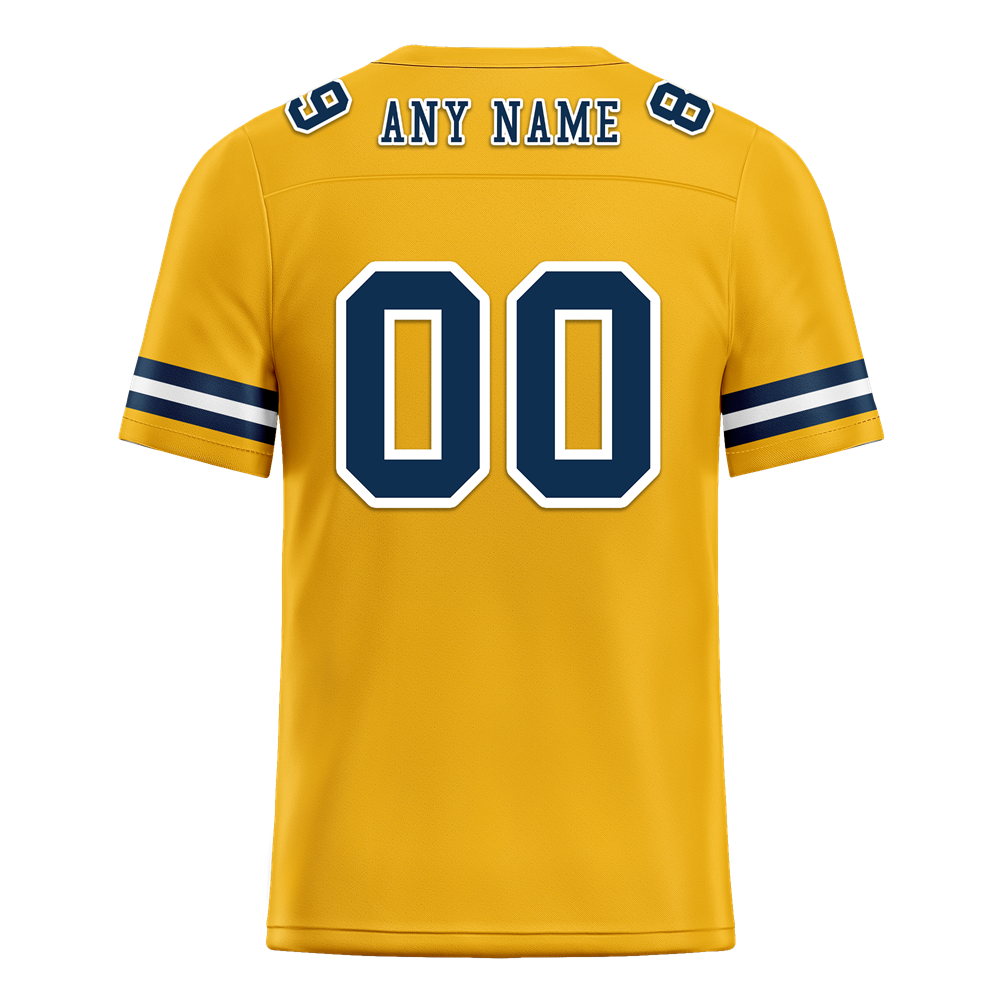 Custom Yellow Sleeve Stripes Black Personalized Authentic Football Jersey FBJ02-bc0f0d7