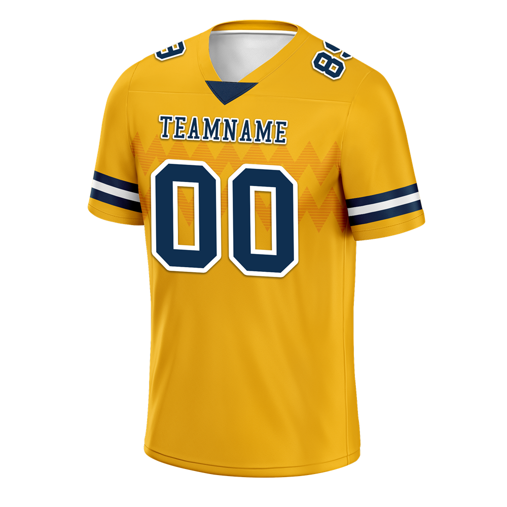 Custom Yellow Sleeve Stripes Black Personalized Authentic Football Jersey FBJ02-bc0f0d7