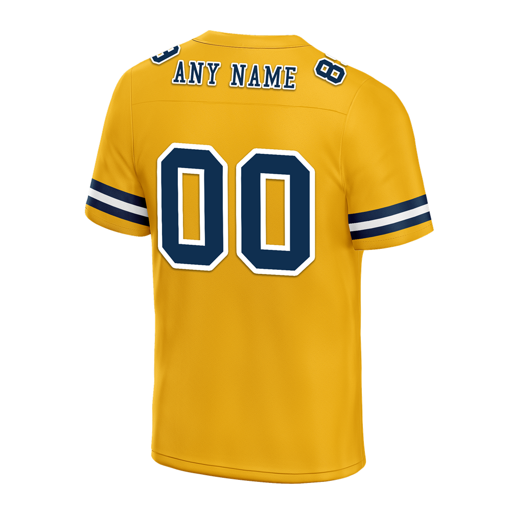 Custom Yellow Sleeve Stripes Black Personalized Authentic Football Jersey FBJ02-bc0f0d7