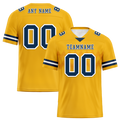 Custom Yellow Sleeve Stripes Black Personalized Authentic Football Jersey FBJ02-bc0f0d7