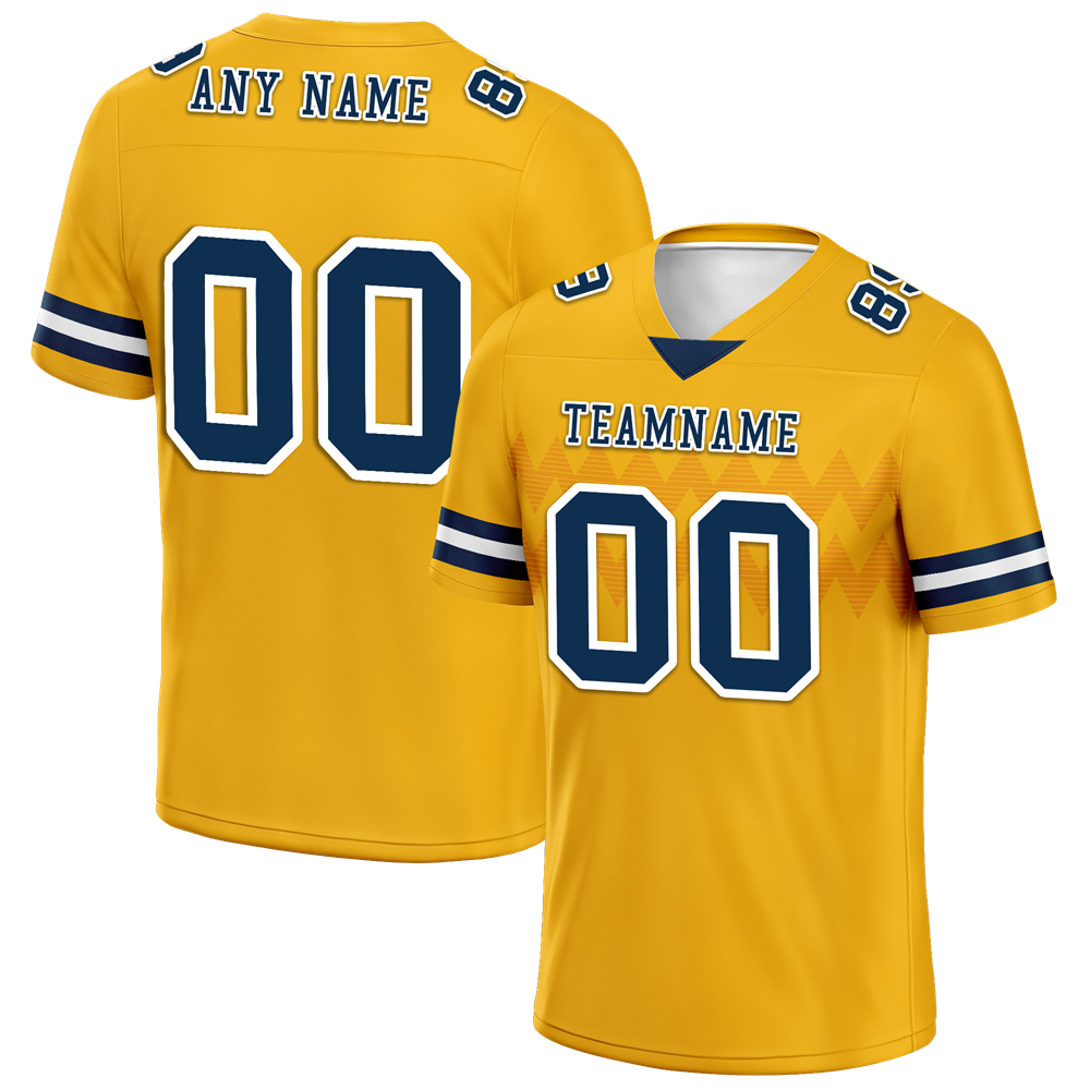 Custom Yellow Sleeve Stripes Black Personalized Authentic Football Jersey FBJ02-bc0f0d7