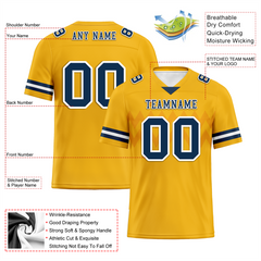 Custom Yellow Sleeve Stripes Black Personalized Authentic Football Jersey FBJ02-bc0f0d7