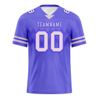 Custom Purple Sleeve Stripes Grey Personalized Authentic Football Jersey FBJ02-bc0f0d8