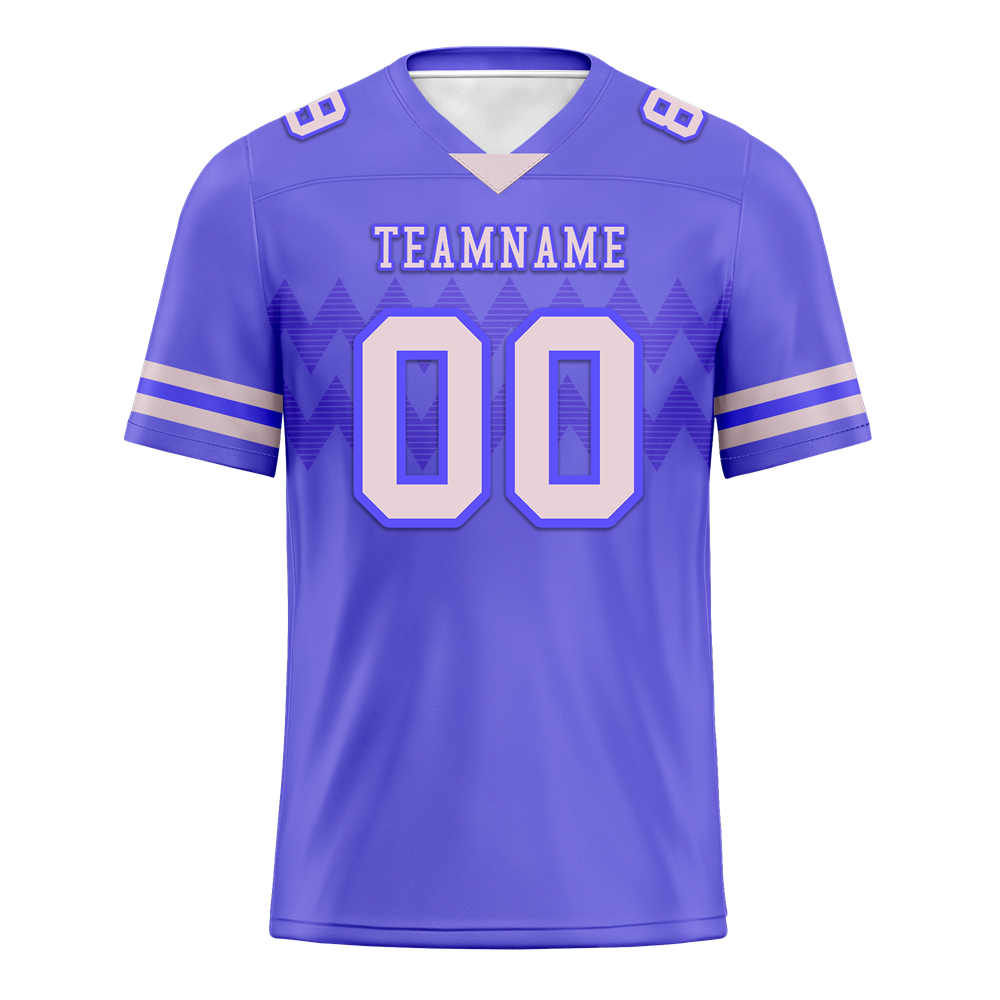 Custom Purple Sleeve Stripes Grey Personalized Authentic Football Jersey FBJ02-bc0f0d8