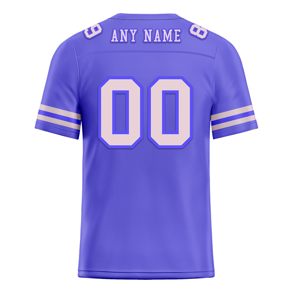Custom Purple Sleeve Stripes Grey Personalized Authentic Football Jersey FBJ02-bc0f0d8