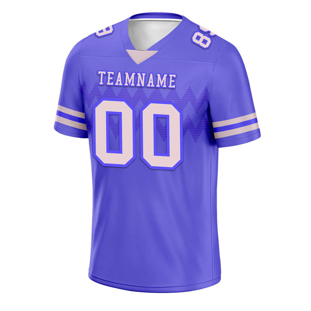 Custom Purple Sleeve Stripes Grey Personalized Authentic Football Jersey FBJ02-bc0f0d8