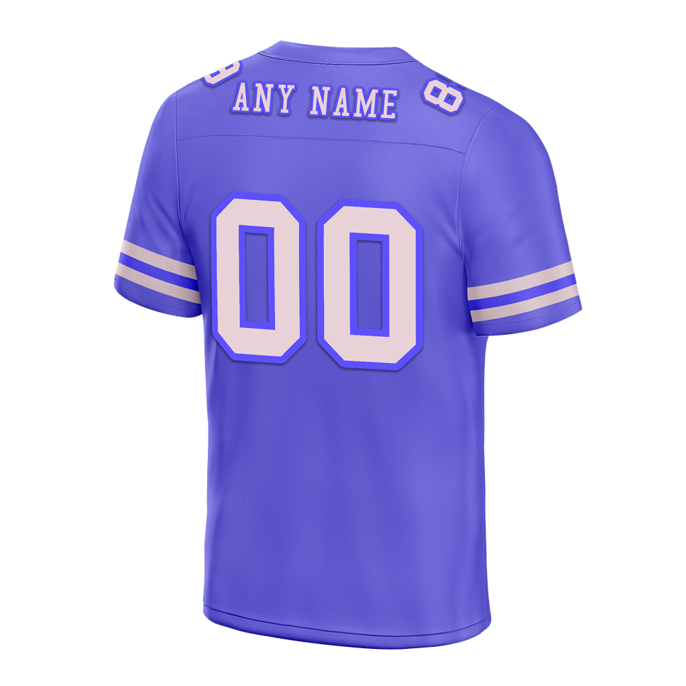 Custom Purple Sleeve Stripes Grey Personalized Authentic Football Jersey FBJ02-bc0f0d8
