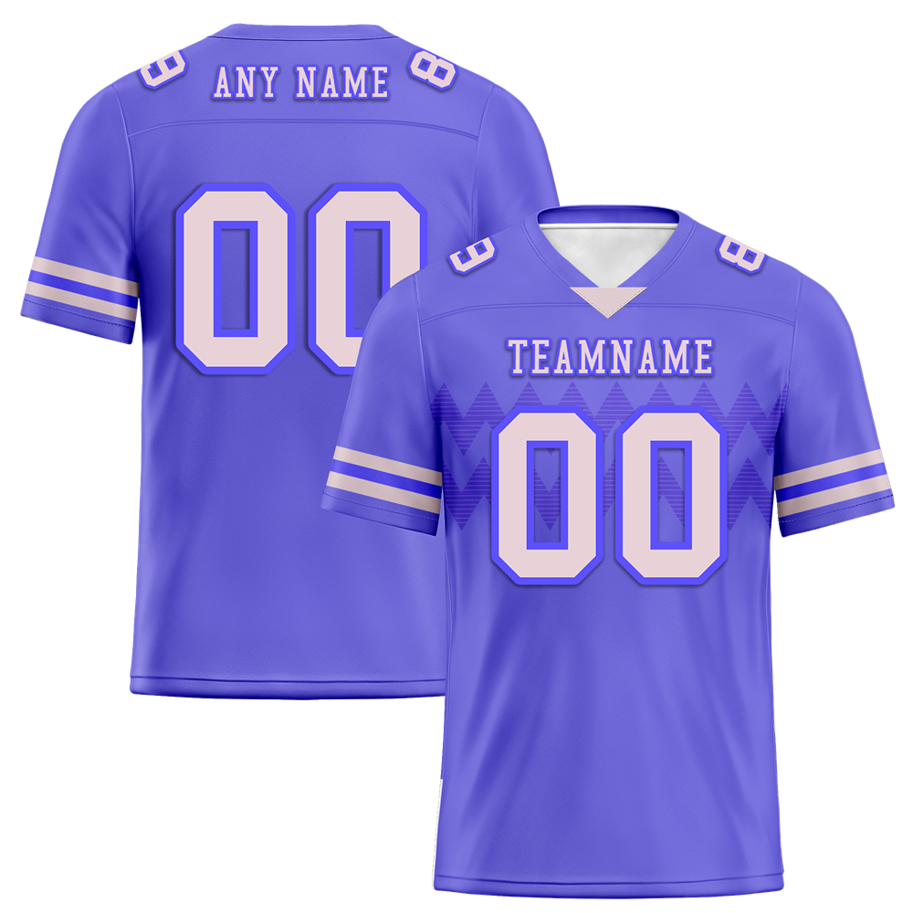 Custom Purple Sleeve Stripes Grey Personalized Authentic Football Jersey FBJ02-bc0f0d8