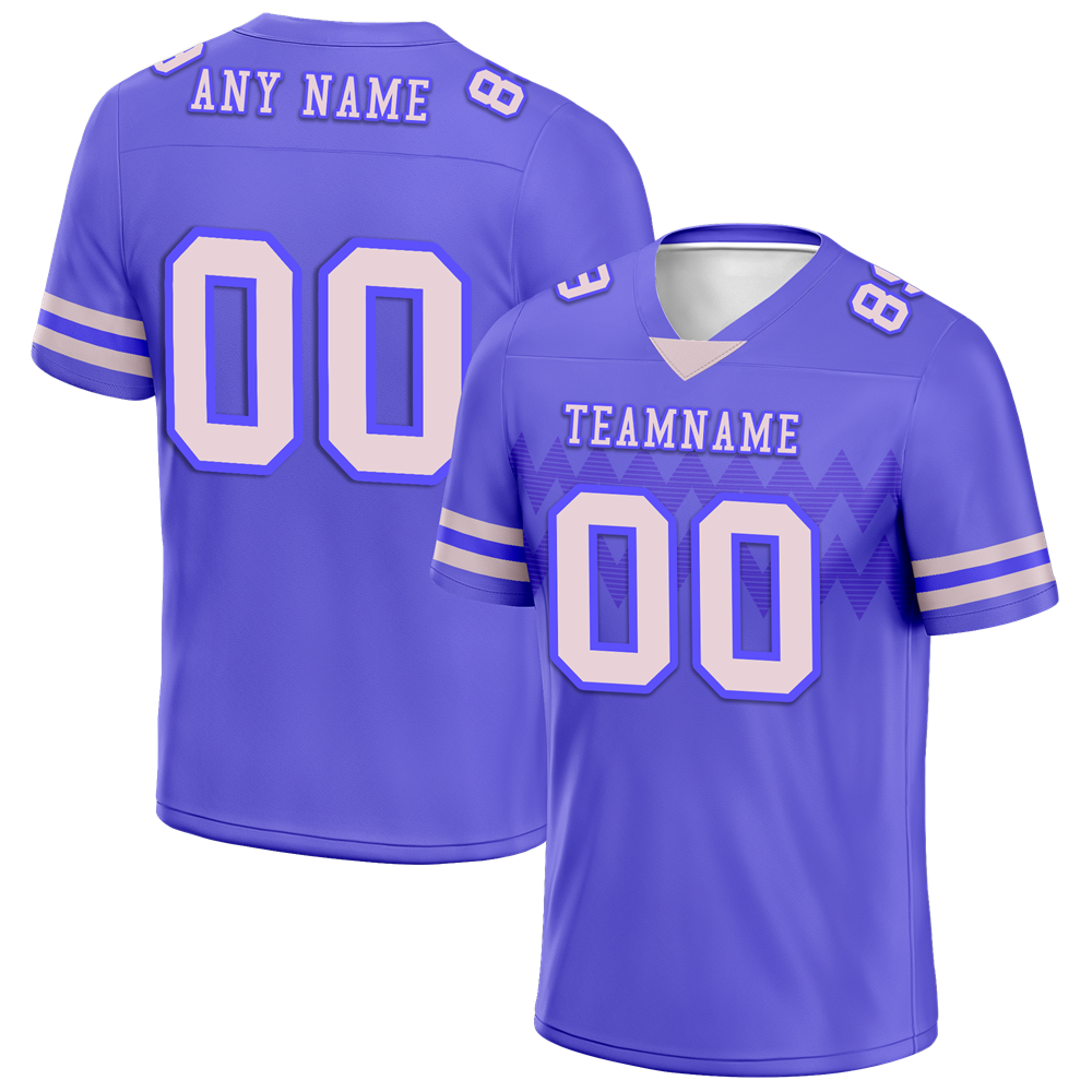 Custom Purple Sleeve Stripes Grey Personalized Authentic Football Jersey FBJ02-bc0f0d8