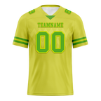 Custom Yellow Sleeve Stripes Green Personalized Authentic Football Jersey FBJ02-bc0f0d9