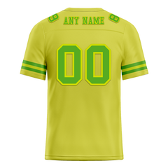 Custom Yellow Sleeve Stripes Green Personalized Authentic Football Jersey FBJ02-bc0f0d9