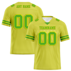 Custom Yellow Sleeve Stripes Green Personalized Authentic Football Jersey FBJ02-bc0f0d9