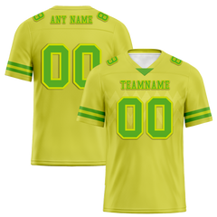 Custom Yellow Sleeve Stripes Green Personalized Authentic Football Jersey FBJ02-bc0f0d9