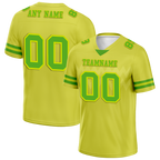Custom Yellow Sleeve Stripes Green Personalized Authentic Football Jersey FBJ02-bc0f0d9