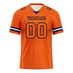 Custom Orange Sleeve Stripes Orange Personalized Authentic Football Jersey FBJ02-bc0f0e0