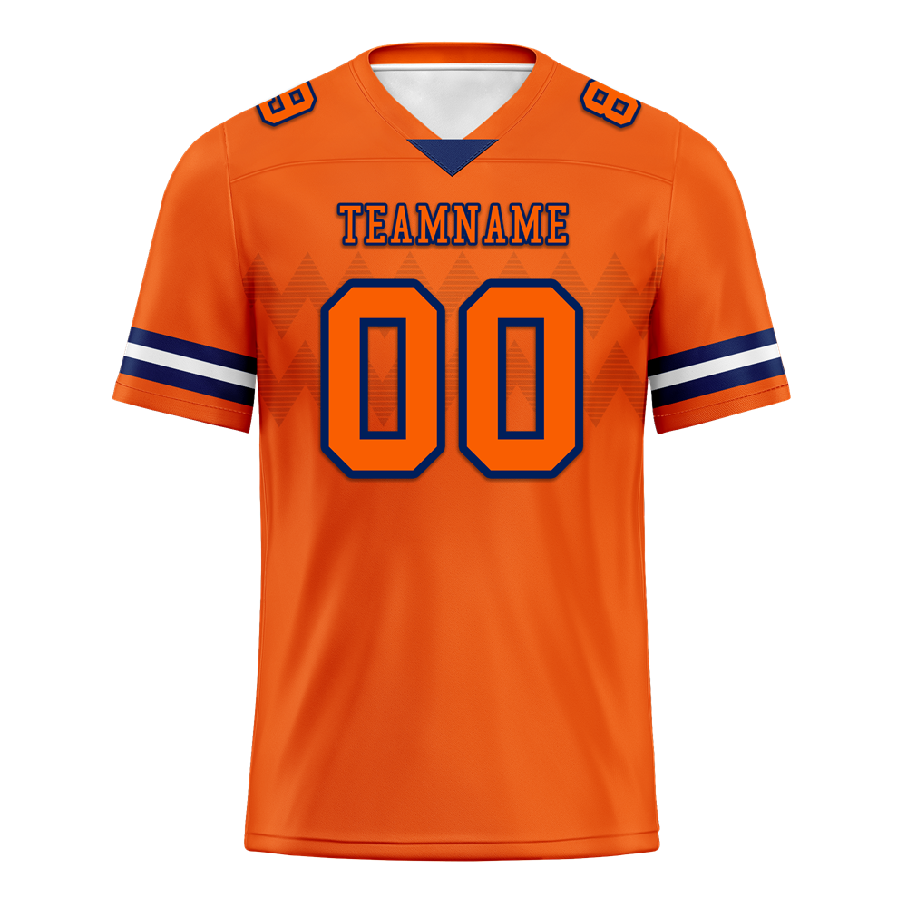 Custom Orange Sleeve Stripes Orange Personalized Authentic Football Jersey FBJ02-bc0f0e0