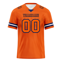 Custom Orange Sleeve Stripes Orange Personalized Authentic Football Jersey FBJ02-bc0f0e0