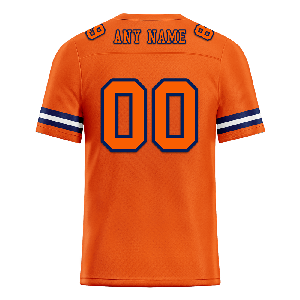 Custom Orange Sleeve Stripes Orange Personalized Authentic Football Jersey FBJ02-bc0f0e0