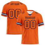 Custom Orange Sleeve Stripes Orange Personalized Authentic Football Jersey FBJ02-bc0f0e0